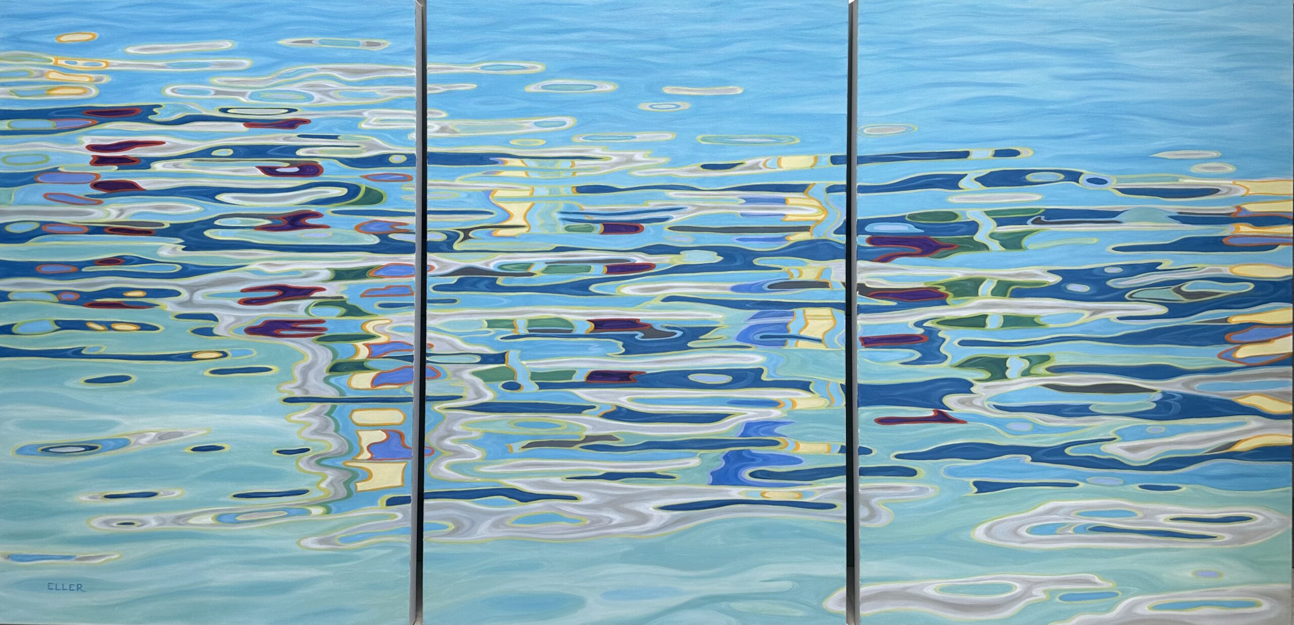 Beach Party_Triptych - 36"H x 72"W