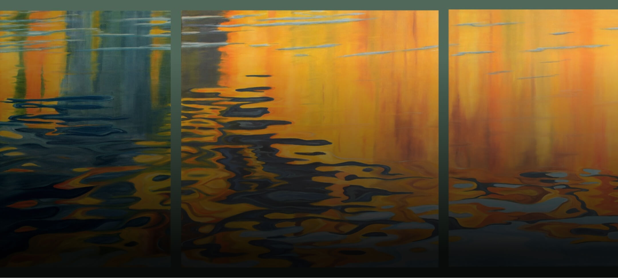 October Rhythms_Triptych - 24"H x 72"W