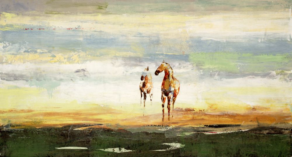 Abstract Equine - 30"H x 60"W