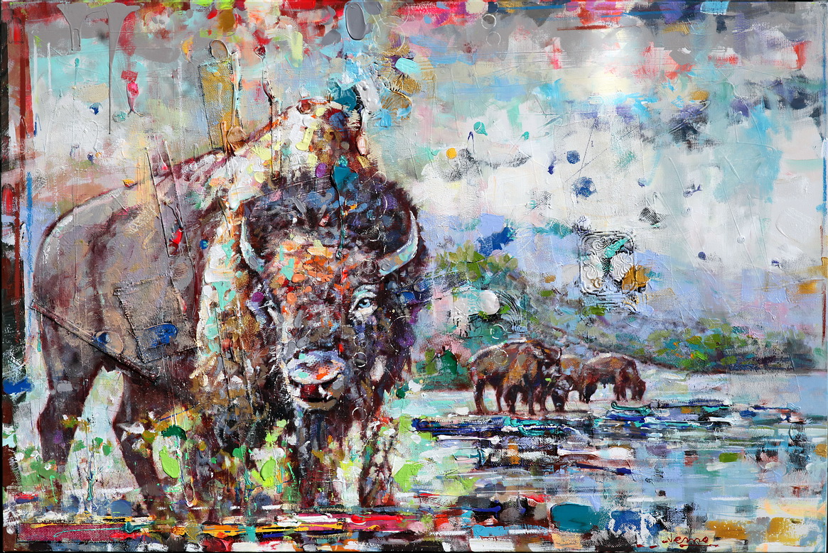Bison - 40"H x 60"W