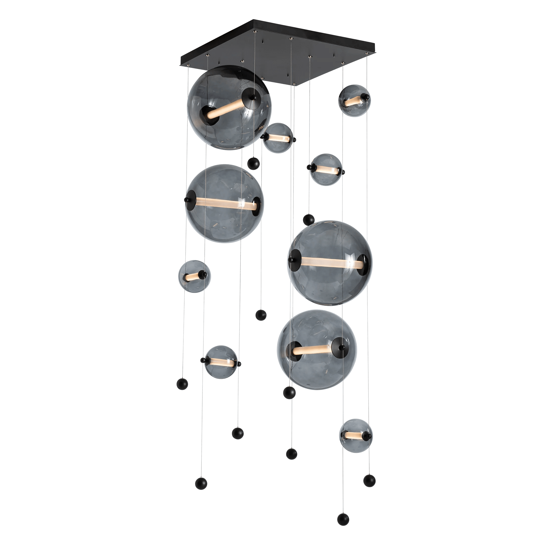 abacus 10-light square led pendant