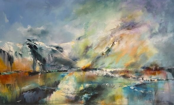 Mountain Landscape - 36"H x 60"W welsh - mtn. landscape 36x60 cw 25-05