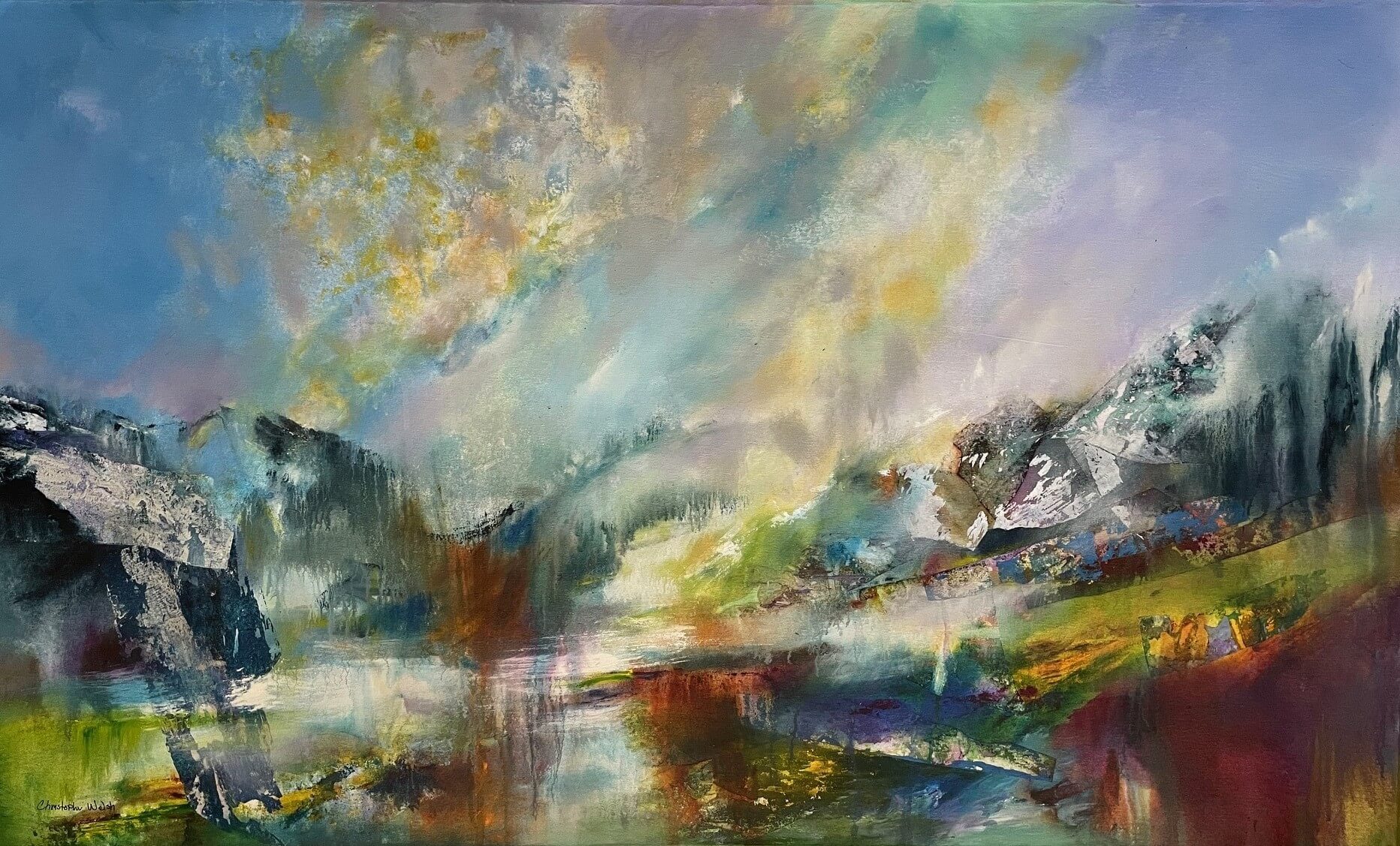 Mountain Landscape II - 36"H x 60"W welsh - mtn. landscape II 36x60 cw 25-06